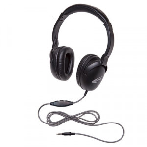 Califone 1017AV NeoTech Plus Series Headphone, 3.5mm Stereo Plug, Black