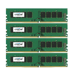 Crucial CT4K4G4DFS824A 16GB (4 x 4GB) 288-Pin DDR4 Desktop Memory, PC4-19200 (2400MHz), 1.2V, CL17, 