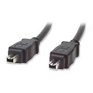 Black Firewire IEEE 1394 6-Foot iLink Cable, 4pin to 4pin