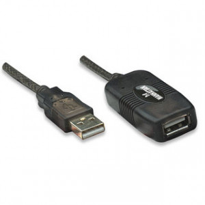 Black Manhattan Hi-Speed USB Active Extension Cable