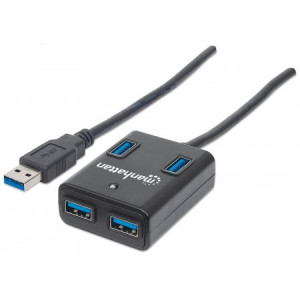 Manhattan 162296 SuperSpeed 4 Port USB 3.0 Hub.