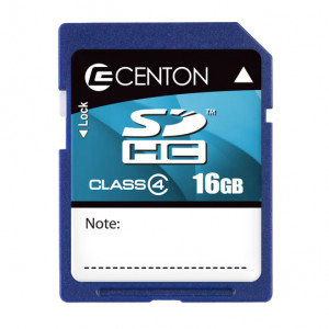 Blue Centon 16GB Secure Digital High-Capacity (SDHC) Class 4 Flash Memory Card