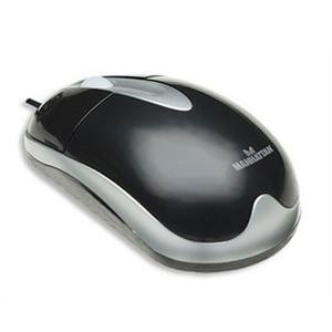 Black/Silver Manhattan MH3 Classic Optical USB Mouse