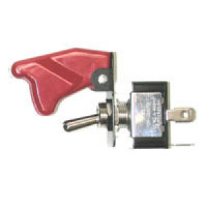 EC-399 Heavy Duty SPST Switch w/ Red Military Style Cover (Military Switch)