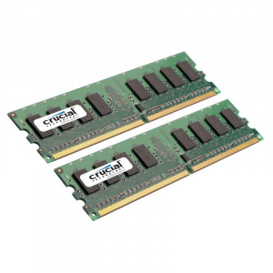 Crucial CT2KIT12864AA800 2GB (2 x 1GB) 240-Pin DDR2 Desktop Memory, PC2-6400 (800MHz), 1.8V, CL6, No