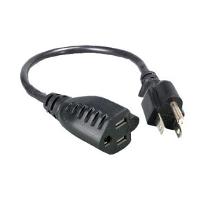 Comtop 10W1-04225 Power Extention 25ft Cable Black