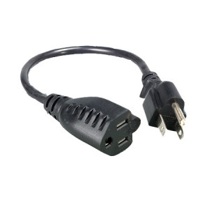 Comtop 10W1-04215 Power Extention 15ft Cable Black