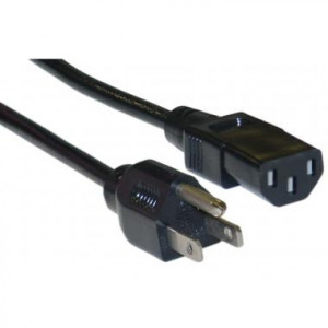 Black 1-foot Power Cord / Cable for Computers