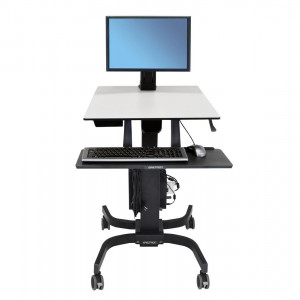 Ergotron WorkFit-C Single LD Sit-Stand Workstation - Black/Grey