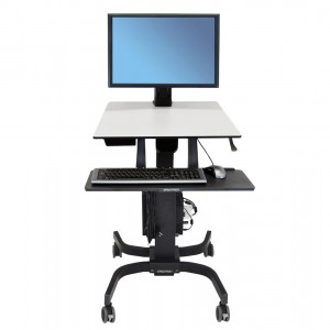 Ergotron WorkFit-C Single HD Sit-Stand Workstation - Black/Grey