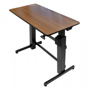 Ergotron WorkFit-D Sit-Stand Desk - Walnut