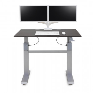 Ergotron WorkFit-DL 48 Sit-Stand Desk - Wenge