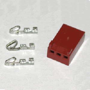 3-Pin Small Molex Connector Housing and Three (3) Metal Pins