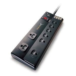 GOLDX GXS-710M Professional Grade 8-Outlet Surge Protector w/ LED, Fax/Modem Line Protection & 6' Cord