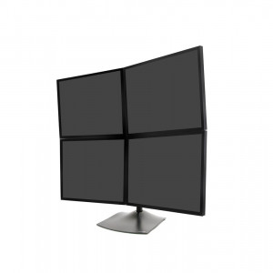 Ergotron DS100 Quad-Monitor Desk Stand - Black