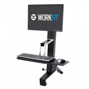 Ergotron WorkFit-S Single LD Standing Desk Workstation - Black