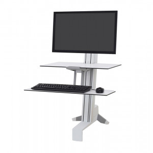 Ergotron WorkFit-S Single HD Workstation with Worksurface  - White