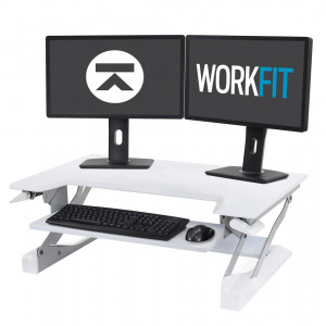 Ergotron WorkFit-T Standing Desk Workstation - White