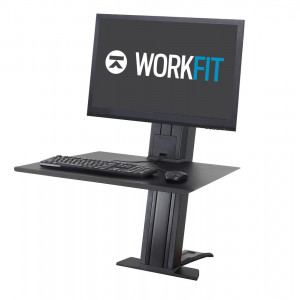 Ergotron WorkFit-SR 1 Monitor Standing Desk Workstation - Black