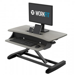 Ergotron WorkFit-Z Mini Standing Desk Workstation - Grey