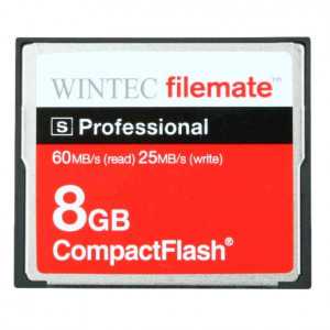 Wintec FileMate S Professional 8GB CompactFlash (CF) Flash Memory Card, Model: 3FMCF8GBS-R.