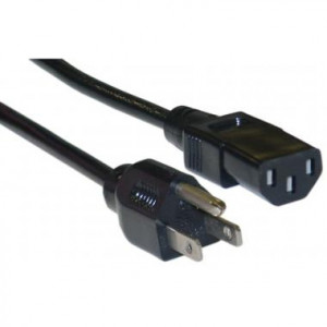 Black 3-foot Power Cord / Cable for Computers