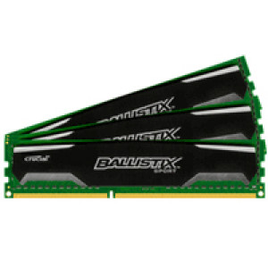 Crucial Ballistix Sport BLS3KIT4G3D1339DS1S00 12GB (4GBx3) DDR3 240-Pin Triple Channel Desktop Memory