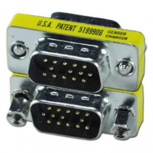 VGA  Gender Changer, HD 15Pin Male to Male, Converter VGA Female to  VGA Male, P/N: 404-122.