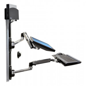 Ergotron LX Wall Mount System - Small CPU Holder - Black/Aluminum