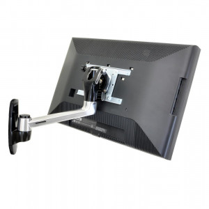 Ergotron LX HD Wall Swing Arm - Black/Aluminum