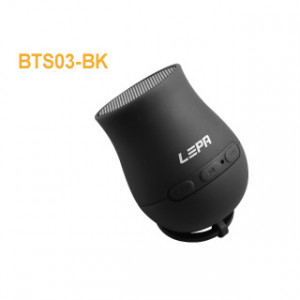 LEPA BTS03-BK Q-Boom Bluetooth Speaker with Selfie Shutter, Black