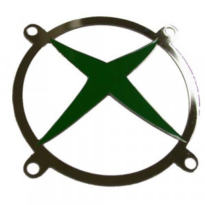 60mm CaseArts Fan Grills - X-Box the X letter Plated Thin Copper Green