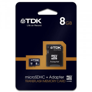 TDK TDK-78537 8GB Class 4 Micro SDHC Memory Card with Adapter