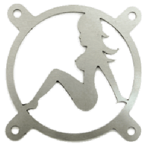 80mm Steel Laser Cut Fan Grill: Girl