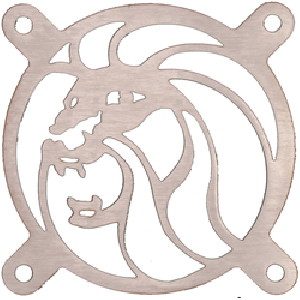 80mm Steel Laser Cut Fan Grill Lion