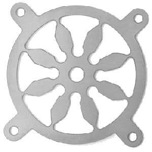 80mm Steel Laser Cut Fan Grill: Ninja Star