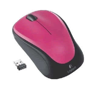 Logitech M317c Wireless Optical Mouse 910-003907 1000 dpi 3 Buttons Scroll Wheel Pink Crush