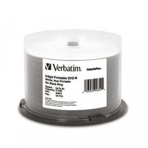 Verbatim 94854 4.7GB 8X DVD-R Inkjet Printable Media 50 Packs Spindle
