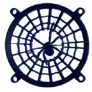 Acrylic 80mm Spider on Web Laser-Cut Fan Grill Dark Blue