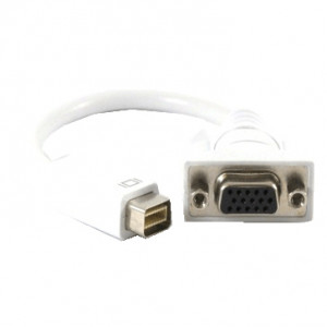 MRP AD-MDVIVGA-MF 8.5 inch Mini DVI Male to VGA HD15 Female Cable for Apple Macbook, White