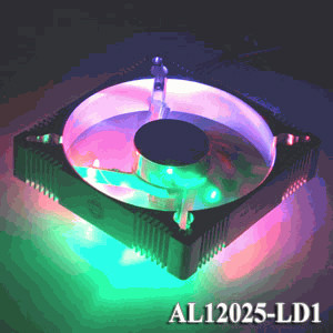 Evercool 120mm Aluminum 3 Color LEDs Fan. Retail box