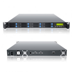 Black Sans Digital AccuRAID AR108X 1U 8-Bay 2.5-inch SATA to mini-SAS Rackmount