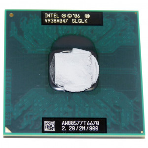 *USED* Intel Core2 Duo Mobile T6670 Penryn 2.2GHz 800MHz Socket P Dual Core 45nm Processor AW80577GG0492MH