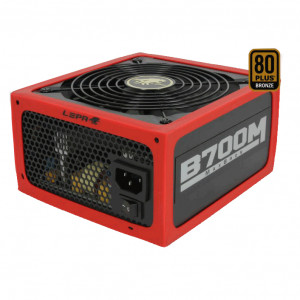 LEPA MaxBron B700-MB 700W ATX Hybrid Modular Power Supply, 80 PLUS Bronze Certified, Active PFC, Anti3s Q-Brick Design, Intel Haswell Support