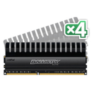 Crucial Ballistix Elite BLE4KIT4G3D1608DE1TX0 16GB (4GBx4) DDR3 240-Pin Desktop Memory