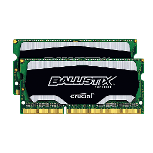 Crucial BLS2K4G3N18AES4J Ballistix Sport 8GB (2x4GB) 204-Pin DDR3 1866 (PC3 14900) SODIMM Laptop Mem