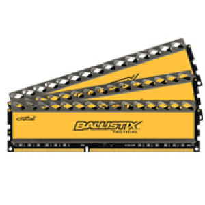 Crucial Ballistix Tactical BLT3KIT4G3D1608DT1TX0 12GB (4GBx3) DDR3 240-Pin Triple Channel Desktop Memory