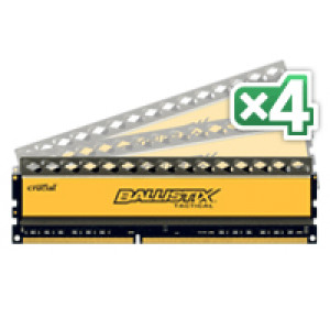 Crucial Ballistix Tactical BLT4KIT8G3D1608DT1TX0 32GB (8GBx4) DDR3 240-Pin Quad Channel Desktop Memory