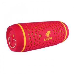 LEPA BTS02-R Bluetooth Speaker with NFC Function, 360 Degree Sound, Built-in Microphone, Red.