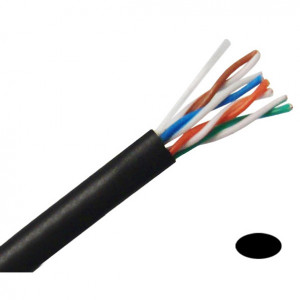 CAT 5E Ethernet Unshielded Indoor/Outdoor UV Rated Cable C5CMXR-1063BK